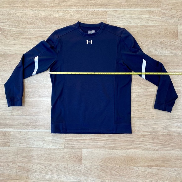 Under Armour Thermal Shirt Men’s M Blue Long Sleeve Waffle Knit All Season Gear - Picture 4 of 10